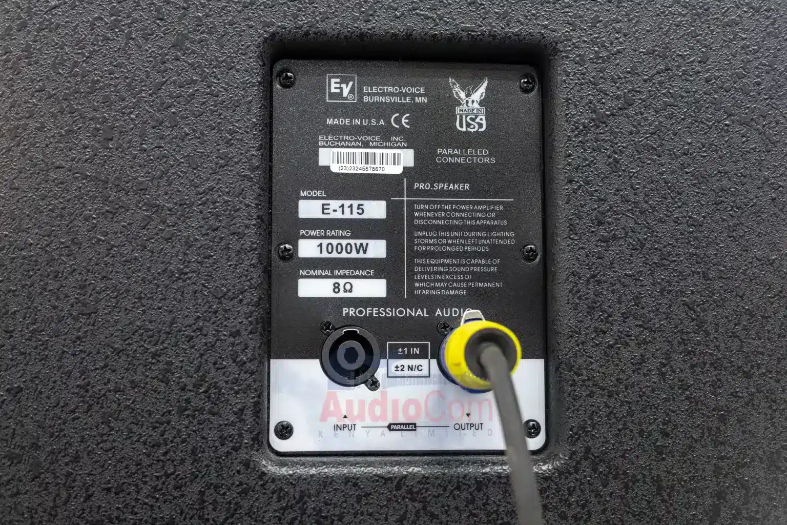 EV E115 speaker setup 