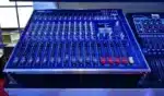 Audio powered mixer with case