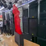 Nairobi shops with flame effect lights